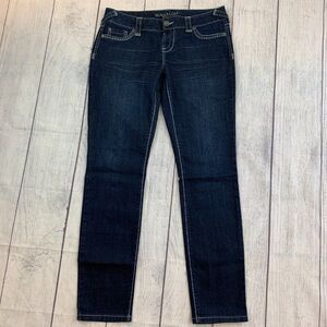 Maurices Jeans sz Large 12 14 Jegging style Dark Wash 32" Inseam Stretch